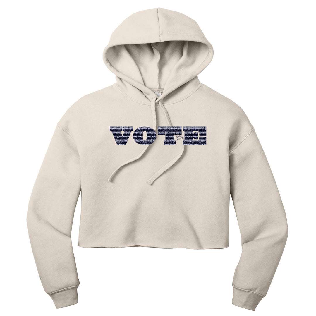 VOTE Constitution Crop Hoodies
