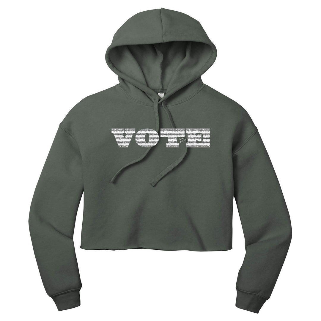 VOTE Constitution Crop Hoodies