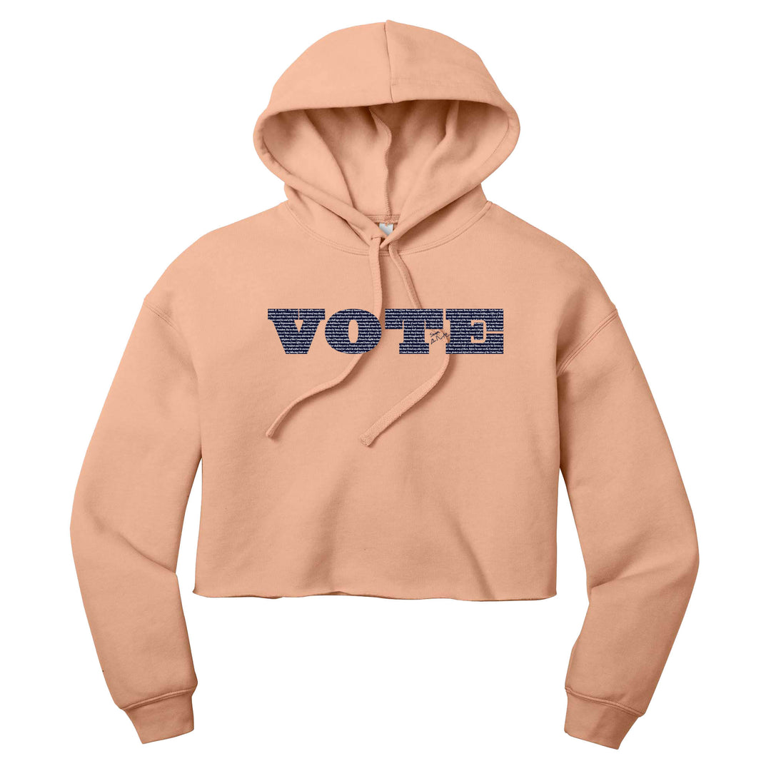 VOTE Constitution Crop Hoodies