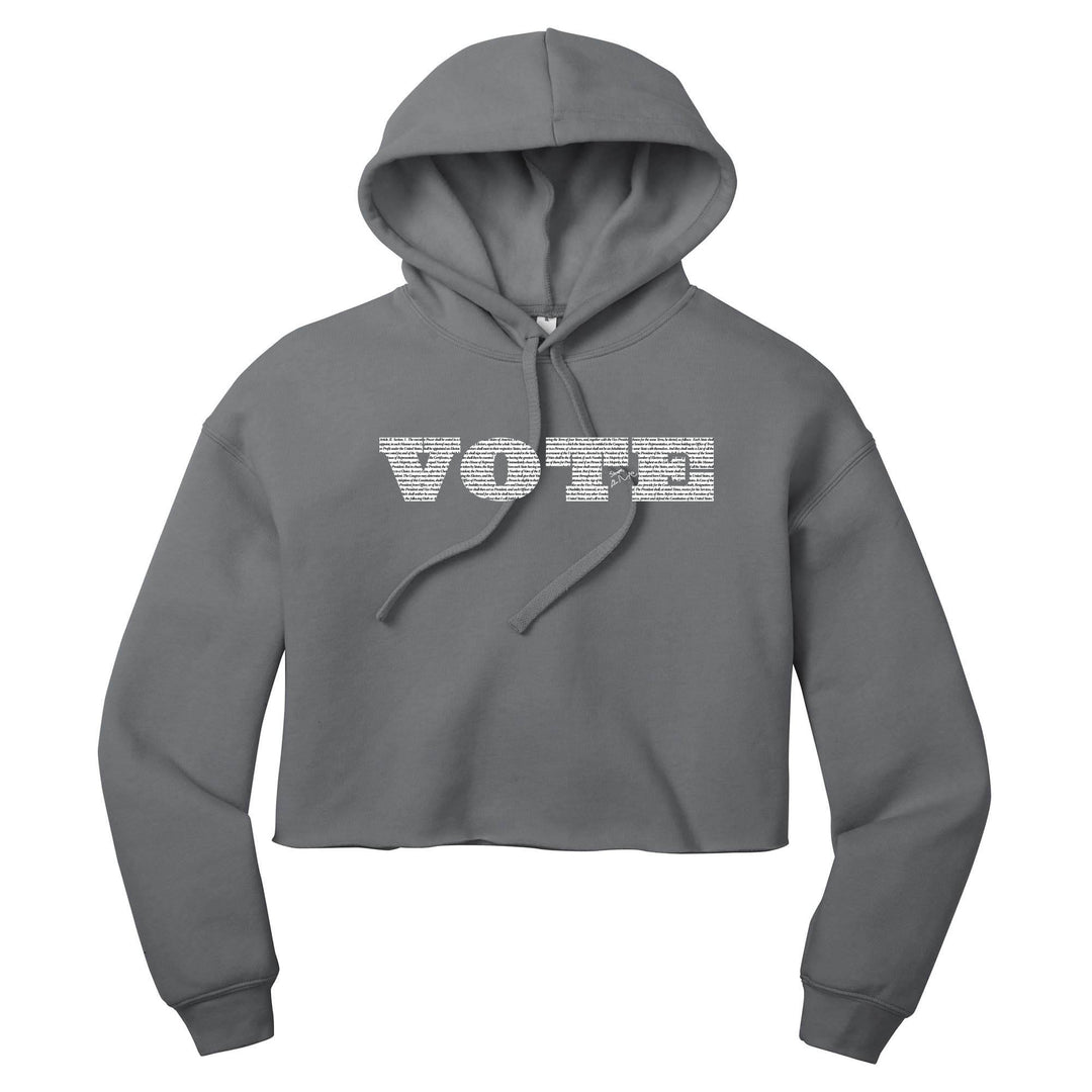 VOTE Constitution Crop Hoodies