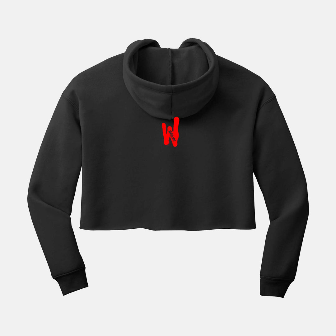 Warriors Roll Call Ladies Cropped Pullover Hoodie