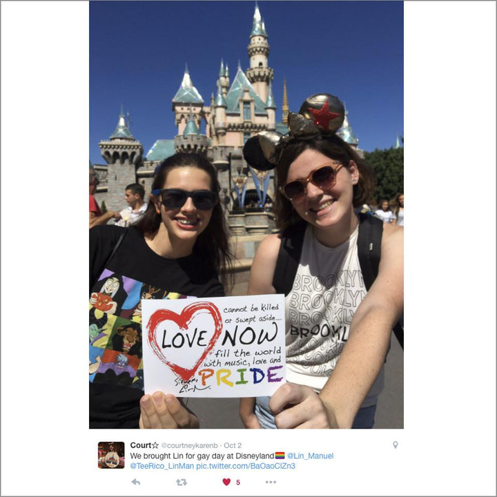 Lin-Manuel July '16 5X7 Thank You Card - Love is Love!