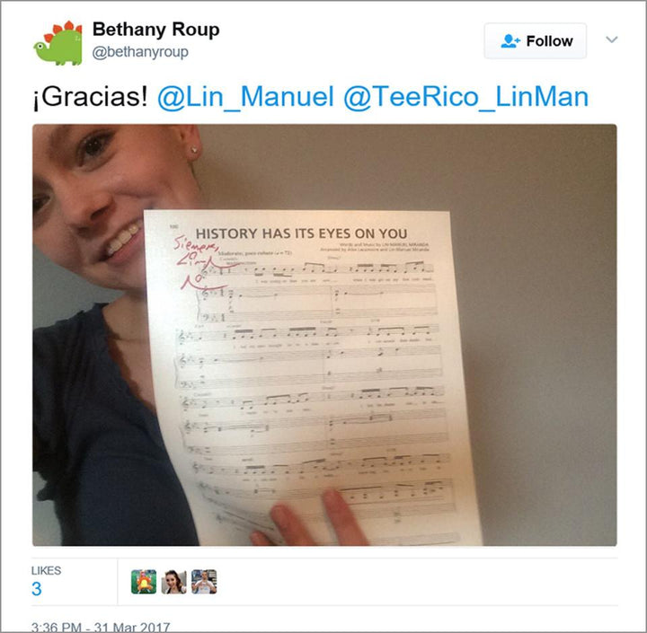 Hamilton "History Has Its Eyes On You" 8"x10" Music Sheet