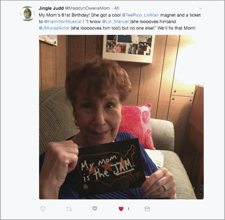 My Mom is the Jam - Lin-Manuel Handwriting - 5"x7" Magnet