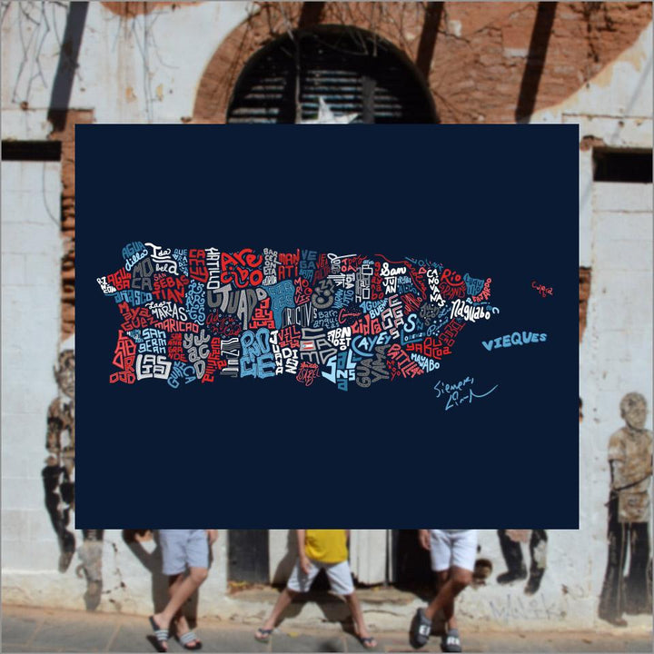 Puerto Rico Town Map Unisex Hoodies - XS & SM Only
