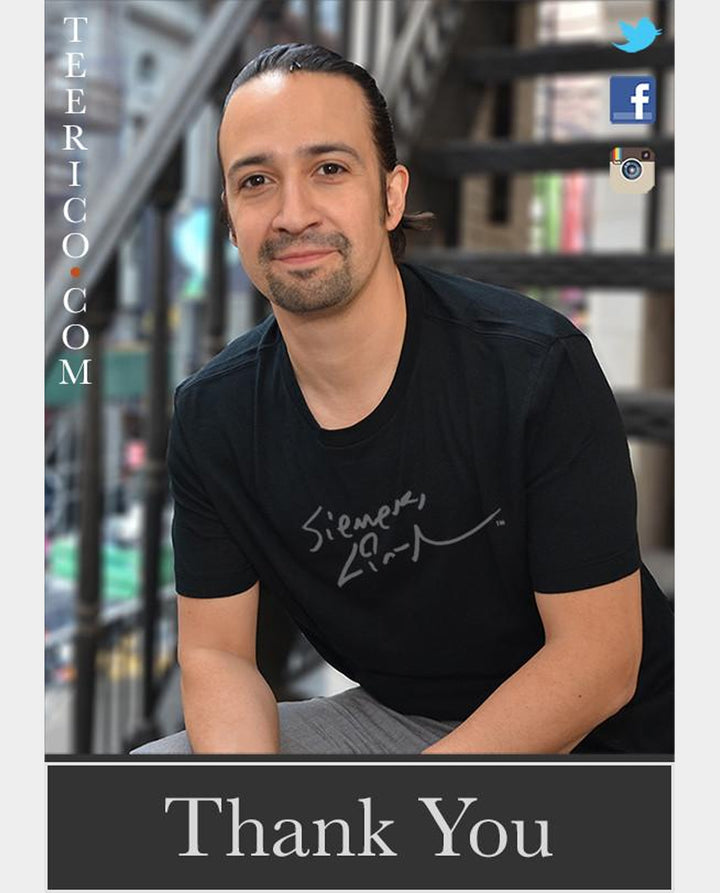 Lin-Manuel September '16 5X7 Thank You Card - Richard Rodgers Roof!