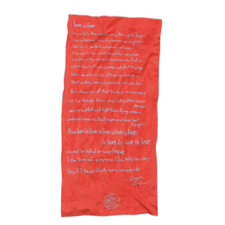 Lin-Manuel Handwritten Love is Love Sonnet Towel