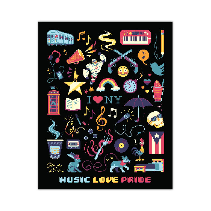Lin-Manuel 8-Bit Obsessions 2.0 - 3"x4" Magnet